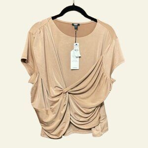 Express Body Contour Twist Front Top NWOT